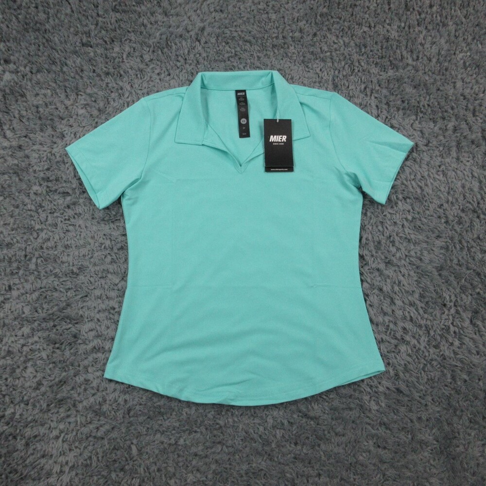 MIER Polo Shirt Womens XS Stretch Performance Golf Short Sleeve Collared NWT